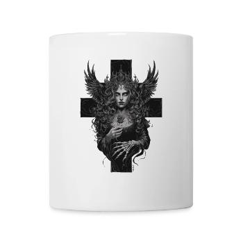 Geheimnisvolle gotische Kunst Frau für Gothik - Tasse - Weiß - Vorne