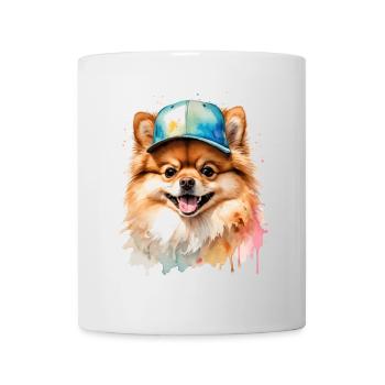 Pomeranian Pomeranian Snapback Cap Dog Print - Mug - white - Front