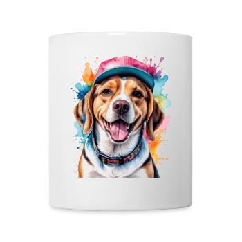 Beagle Snapback Cap Dog Funny Animal Design Print - Mug - white - Front