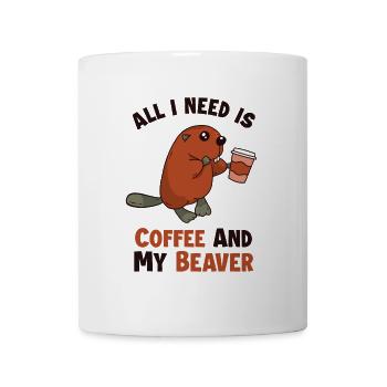 Kaffee und mein Biber Castor Canadensis Nord - Tasse - Weiß - Vorne