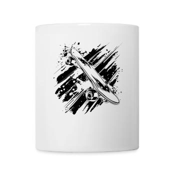 Skateboard - Tasse - Weiß - Vorne