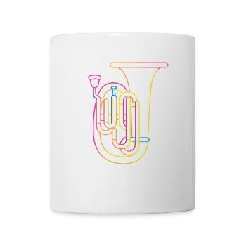 Tuba Drawing Retro - Mug - white - Front