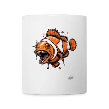 Funny Horror Clownfish - Mug - white - Front