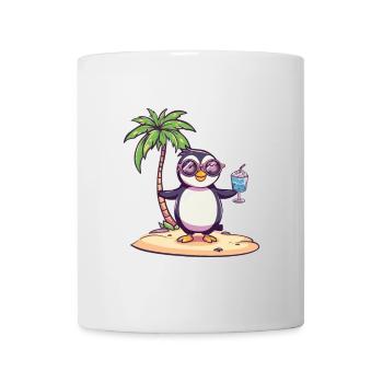 Penguin Summer Beach Comic - Mug - white - Front