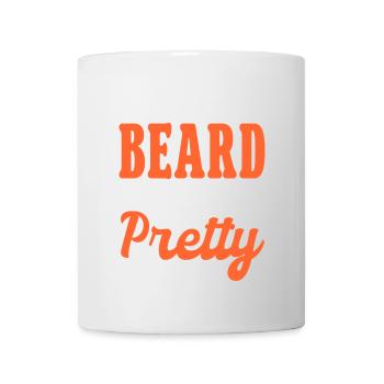 Citation de barbe, Touche ma barbe et dis-moi que je suis jolie - Mug blanc - blanc - Devant