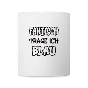 En fait, je porte du bleu en disant jeu de couleurs - Mug blanc - blanc - Devant