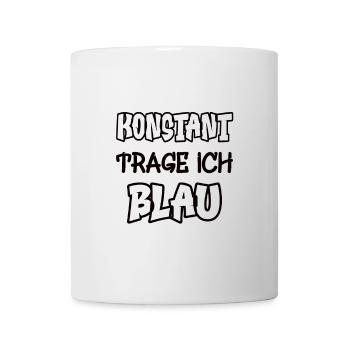 Constamment je porte du bleu en disant jeu de couleurs - Mug blanc - blanc - Devant