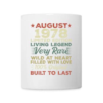 August 1978 - Gift idea for August 1978 - 1978 - Mug - white - Front