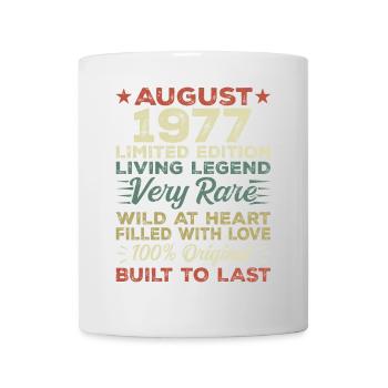 August 1977 - Geschenkidee Für August 1977 - 1977 - Tasse - Weiß - Vorne