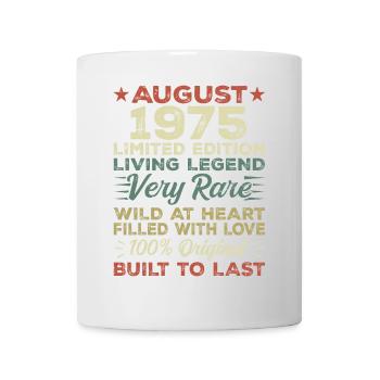 Août 1975 - Idée cadeau pour août 1975 - 1975 - Mug blanc - blanc - Devant