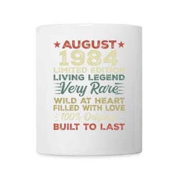 Août 1984 - Idée cadeau pour août 1984 - 1984 - Mug blanc - blanc - Devant