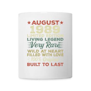 August 1989 - Gift Idea for August 1989 - 1989 - Mug - white - Front