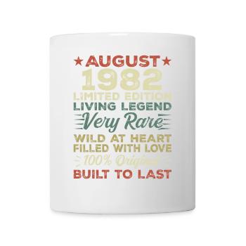 August 1982 - Geschenkidee Für August 1982 - 1982 - Tasse - Weiß - Vorne