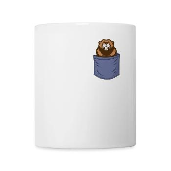 Biber Brusttasche Eurasischer Castor Canadensis - Tasse - Weiß - Vorne