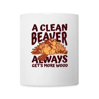 Clean Beaver bekommt immer mehr Holz nach Norden - Tasse - Weiß - Vorne