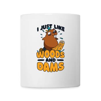Ich mag einfach Woods And Dams Castor Canadensis - Tasse - Weiß - Vorne