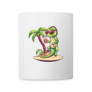 Chameleon Summer Beach Comic - Mug - white - Front