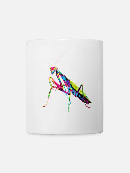Gottesanbeterin Praying Mantis Liebe Fangschrecken - Tasse - Weiß
