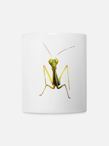 Gottesanbeterin Praying Mantis Liebe Fangschrecken - Tasse - Weiß