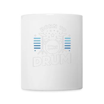 Zum Trommeln geboren - Tasse - Weiß - Vorne