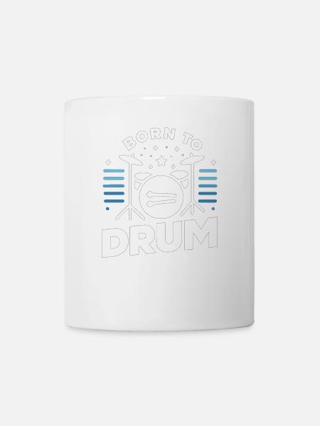 Zum Trommeln geboren - Tasse - Weiß