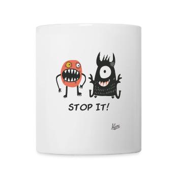 Stop it! Little funny stupid monsters - Mug - white - Front