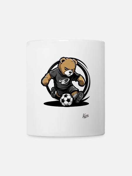 Fußball Bär - Tasse - Weiß