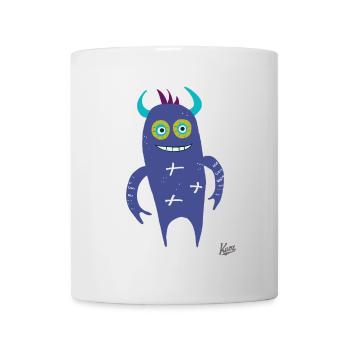 petit monstre bleu - Mug blanc - blanc - Devant