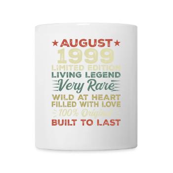 August 1999 - Geschenkidee Für August 1999 - 1999 - Tasse - Weiß - Vorne