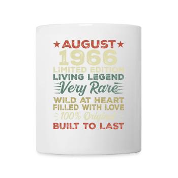 Août 1966 - Idée cadeau pour août 1966 - 1966 - Mug blanc - blanc - Devant