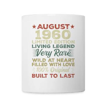 Août 1960 - Idée cadeau pour Août 1960 - 1960 - Mug blanc - blanc - Devant