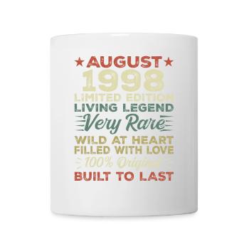August 1998 - Geschenkidee Für August 1998 - 1998 - Tasse - Weiß - Vorne