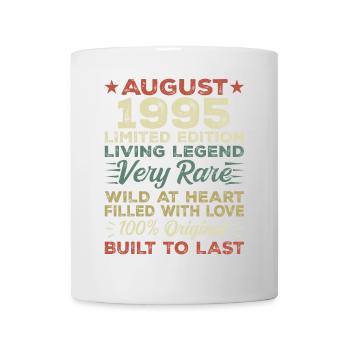 August 1995 - Geschenkidee Für August 1995 - 1995 - Tasse - Weiß - Vorne