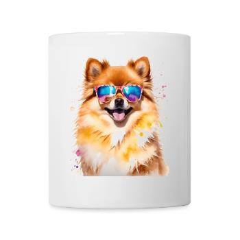 Pomeranian Pomeranian Sunglasses Dog Print - Mug - white - Front