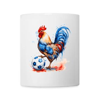 Coq Football Coloré France Animal Design Imprimer - Mug blanc - blanc - Devant
