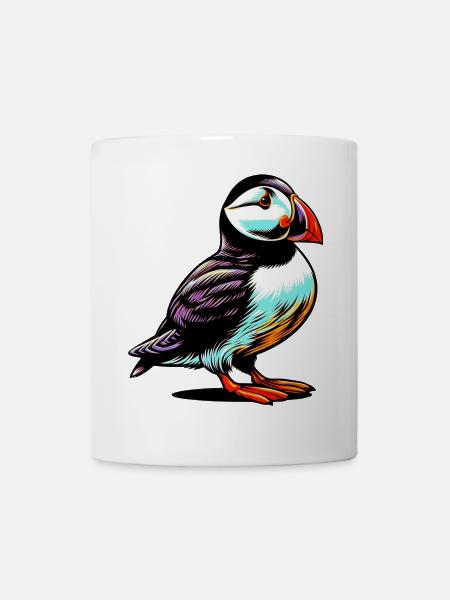 Papageitaucher - Tasse - Weiß