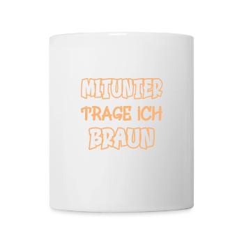 Parfois, je porte du marron en disant couleur marron - Mug blanc - blanc - Devant