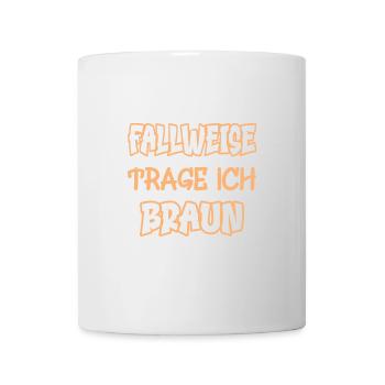 Parfois, je porte du marron en disant couleur marron - Mug blanc - blanc - Devant