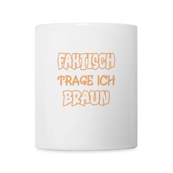 En fait, je porte du marron en disant couleur marron - Mug blanc - blanc - Devant