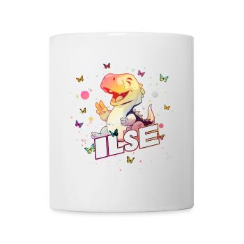 ILSE - Schöner MÄDCHEN Name mit süßem DINO T-REX - Tasse - Weiß - Vorne