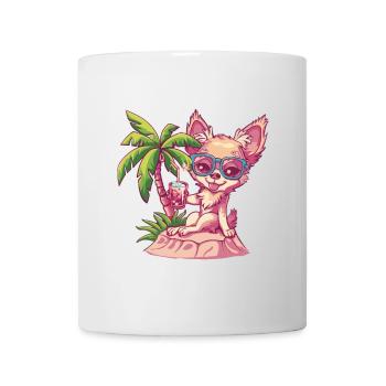 Chihuahua Dogs Summer Beach Comic - Mug - white - Front