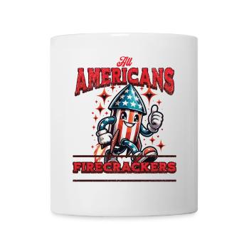 All American Firecrackers Funny Fireworks Design - Tasse - Weiß - Vorne