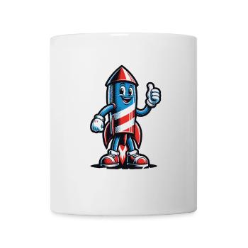 Ici pour sonner le 4 juillet Memorial Day Indépendance - Mug blanc - blanc - Devant