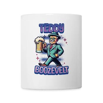 Teddy Boozevelt Parody Funny USA President - Tasse - Weiß - Vorne