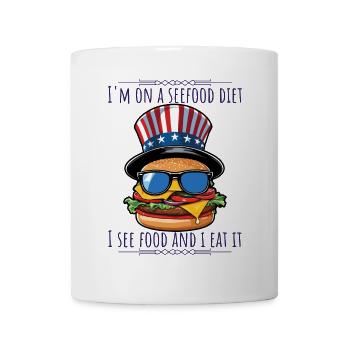 Slogan diététique drôle pour les barbecues du 4 juillet - Mug blanc - blanc - Devant