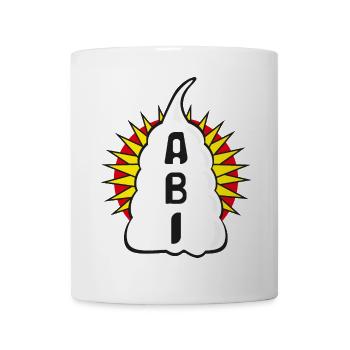 Sahne ABI mit Stern, ein lustiger Hingucker. - Tasse - Weiß - Vorne