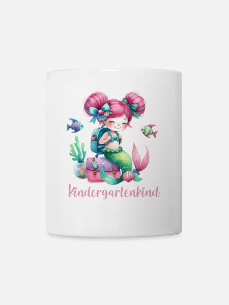Kindergartenkind Vorschulkind Meerjungfrau - Tasse - Weiß