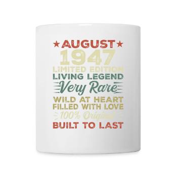 Août 1947 - Idée cadeau pour août 1947 - 1947 - Mug blanc - blanc - Devant