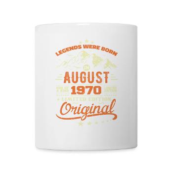 Cadeau Août 1970 Anniversaire Aout 1970 Vintage - Mug blanc - blanc - Devant