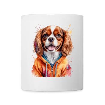 Cavalier King Charles Spaniel Sweat à capuche imprimé chien - Mug blanc - blanc - Devant